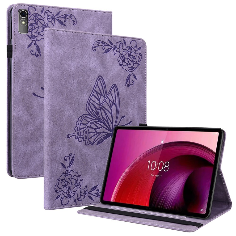  Lenovo Tab M10 5G Etui med sommerfugle, Lilla