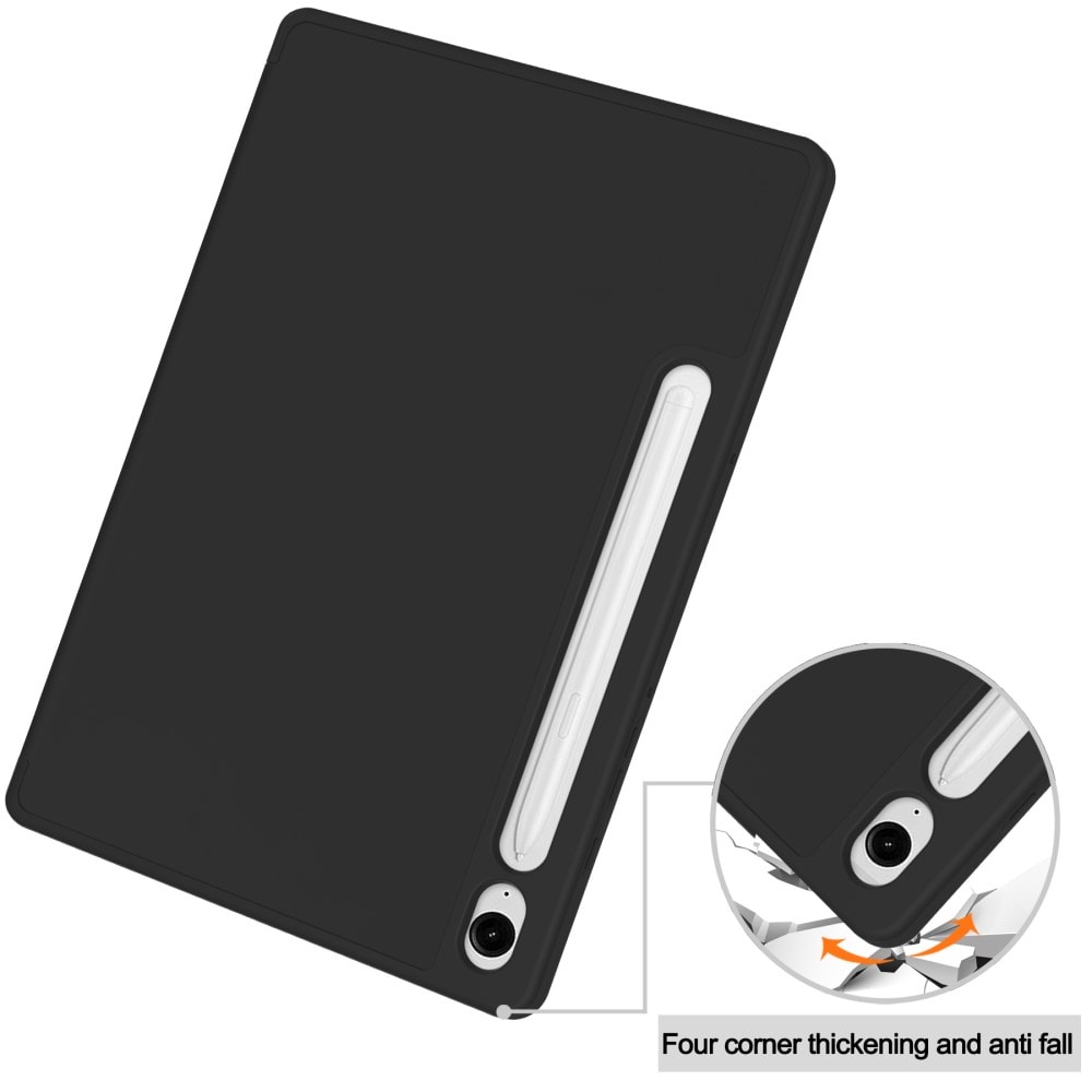 Samsung Galaxy Tab S9 FE Tri-fold etui med penneholder, Sort