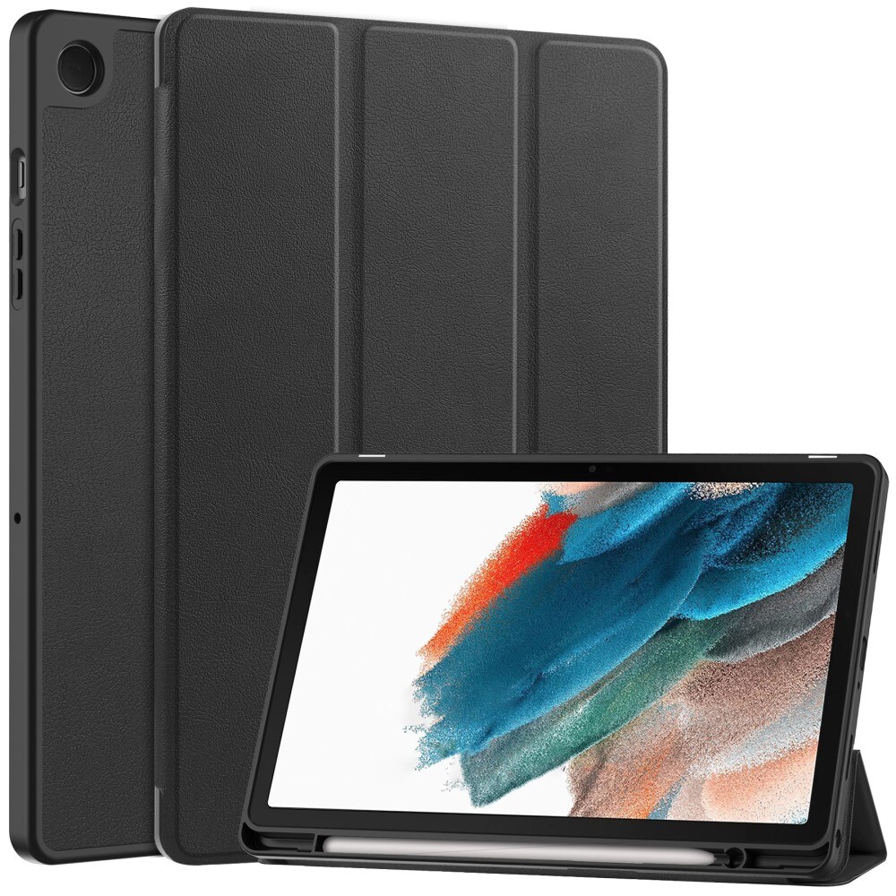 Samsung Galaxy Tab A9 Plus Tri-fold etui med penneholder, Sort