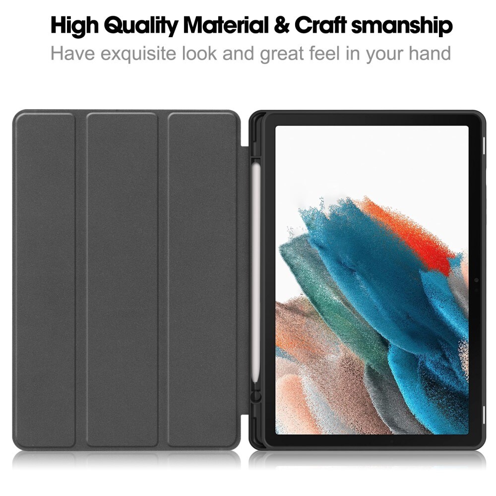 Samsung Galaxy Tab A9 Plus Tri-fold etui med penneholder, Sort