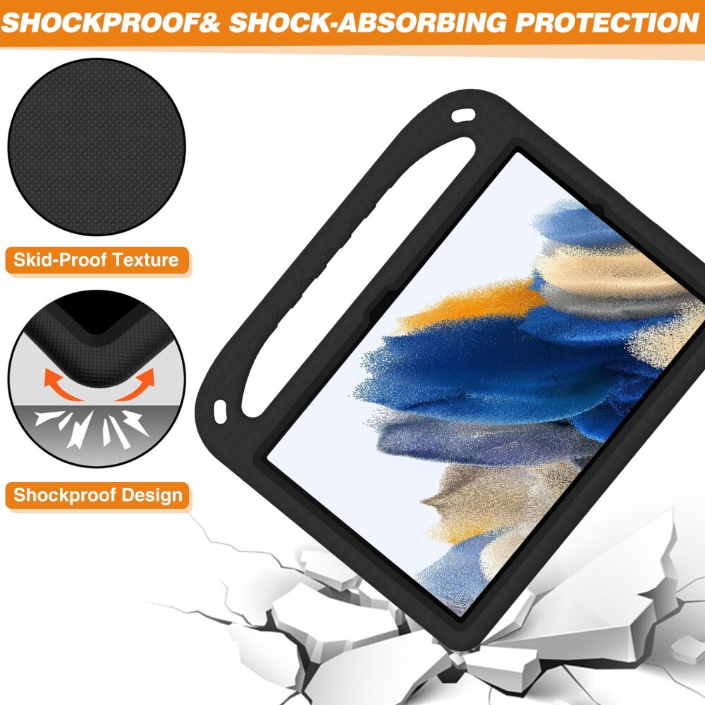 Samsung Galaxy Tab A9 Plus Stødsikkert cover/etui med håndtag - Perfekt til børn, Sort