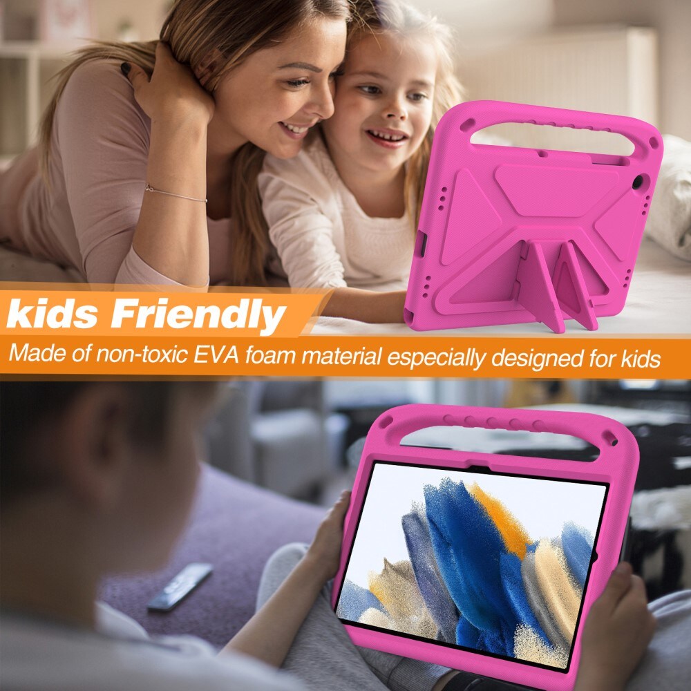 Samsung Galaxy Tab A9 Plus Stødsikkert cover/etui med håndtag - Perfekt til børn, Lyserød