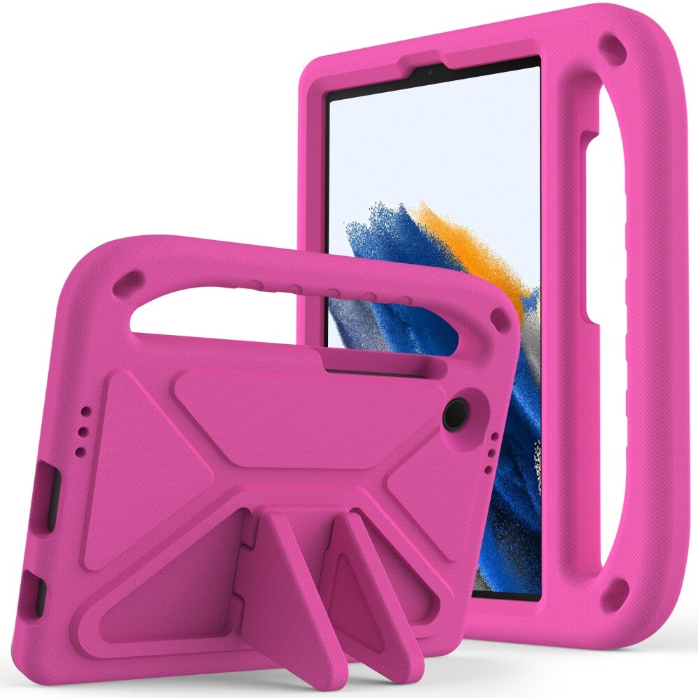 Samsung Galaxy Tab A9 Stødsikkert cover/etui med håndtag - Perfekt til børn, Lyserød