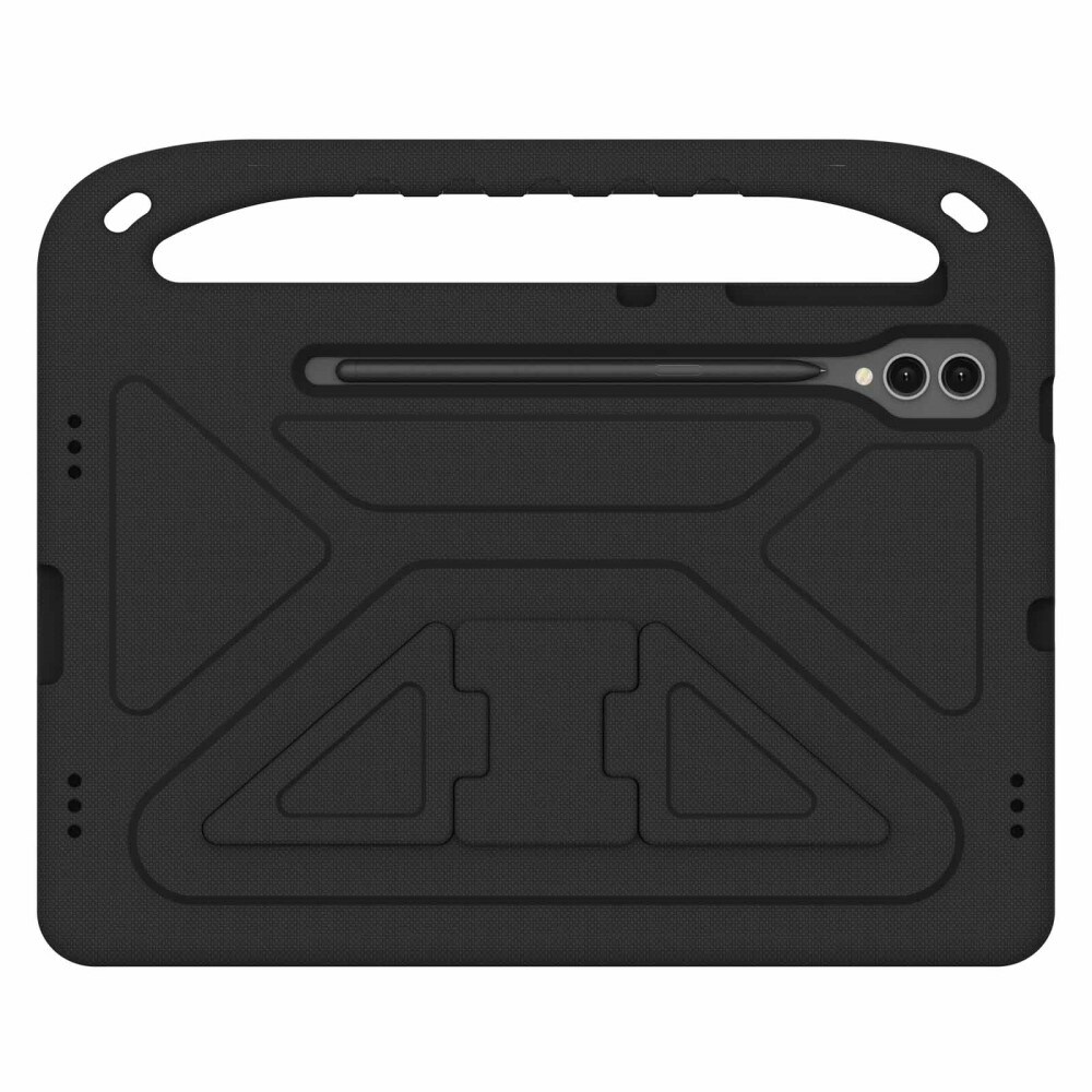 Samsung Galaxy Tab S9 FE Plus Stødsikkert cover/etui med håndtag - Perfekt til børn, Sort