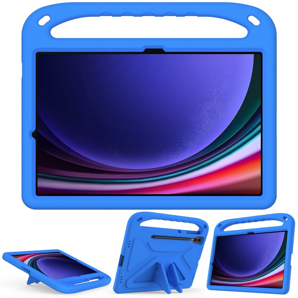 Samsung Galaxy Tab S9 FE Plus Stødsikkert cover/etui med håndtag - Perfekt til børn, Blå