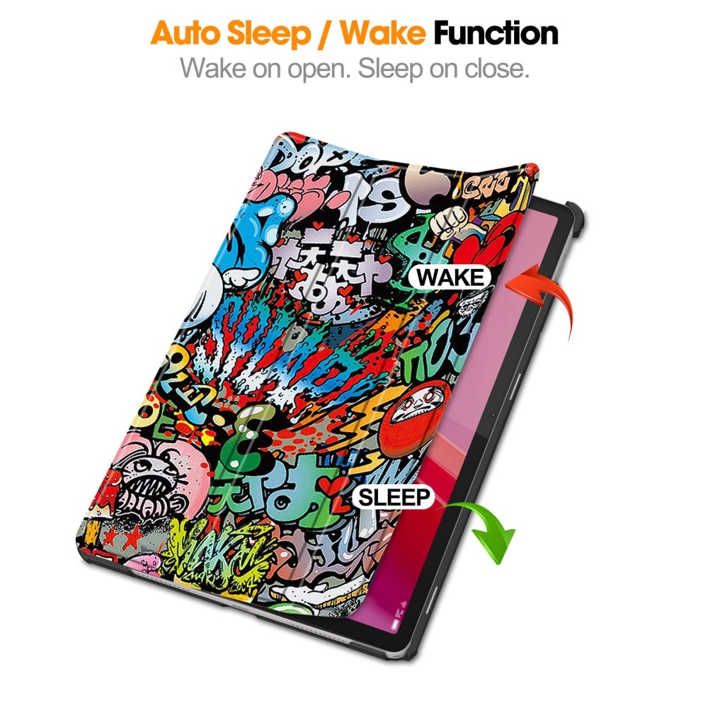  Lenovo Tab M11 Tri-Fold etui, Graffiti