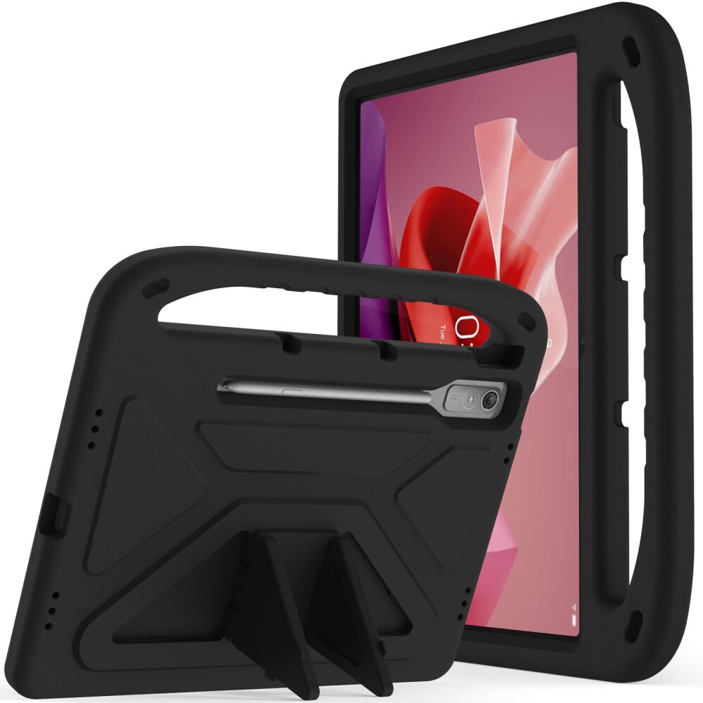  Lenovo Tab P12 Stødsikkert cover/etui med håndtag - Perfekt til børn, Sort