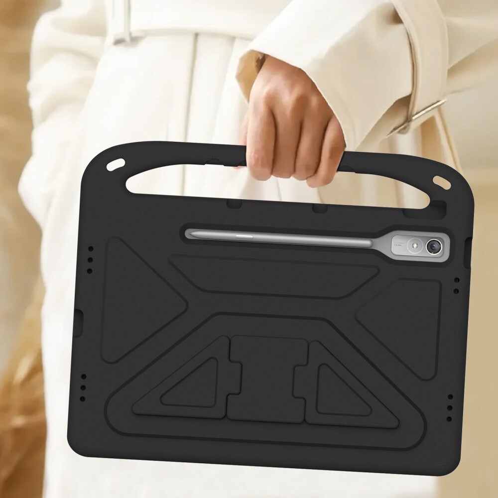  Lenovo Tab P12 Stødsikkert cover/etui med håndtag - Perfekt til børn, Sort
