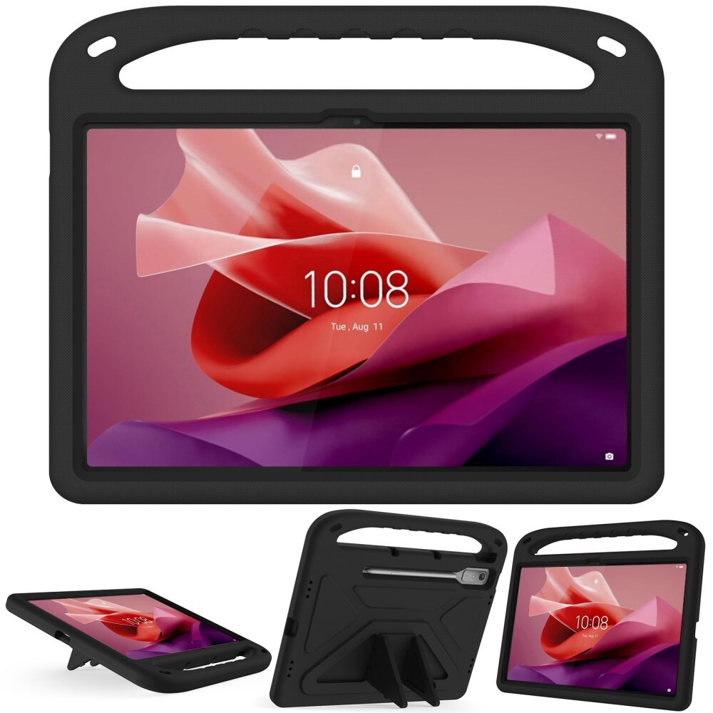  Lenovo Tab P12 Stødsikkert cover/etui med håndtag - Perfekt til børn, Sort