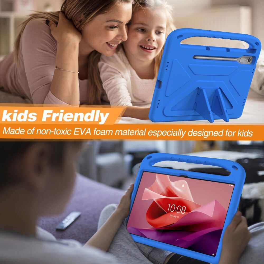  Lenovo Tab P12 Stødsikkert cover/etui med håndtag - Perfekt til børn, Blå