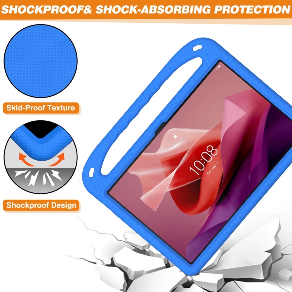  Lenovo Tab P12 Stødsikkert cover/etui med håndtag - Perfekt til børn, Blå