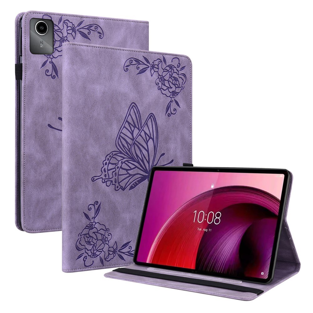  Lenovo Tab M11 Etui med sommerfugle, Lilla