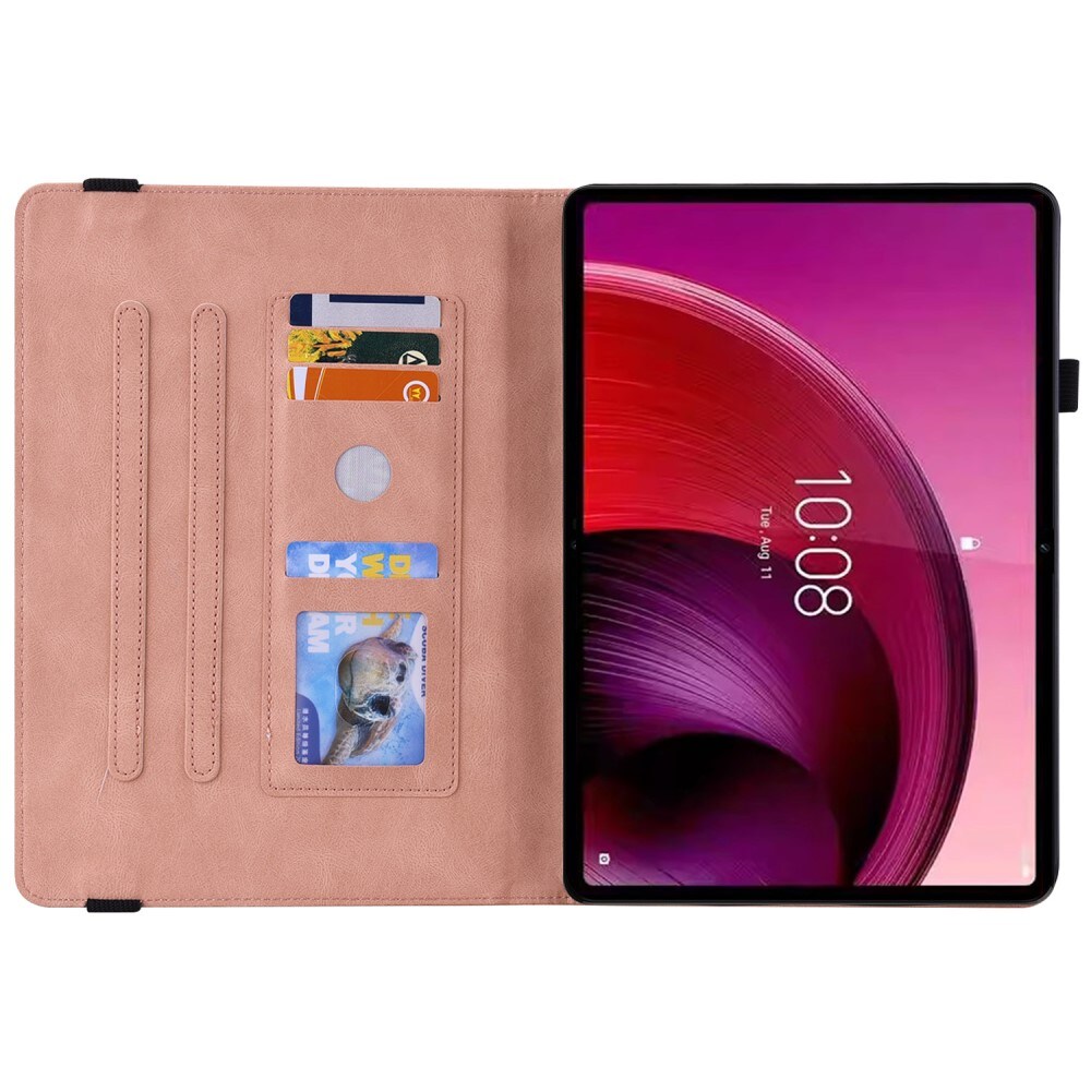  Lenovo Tab M11 Etui med sommerfugle, Lyserød