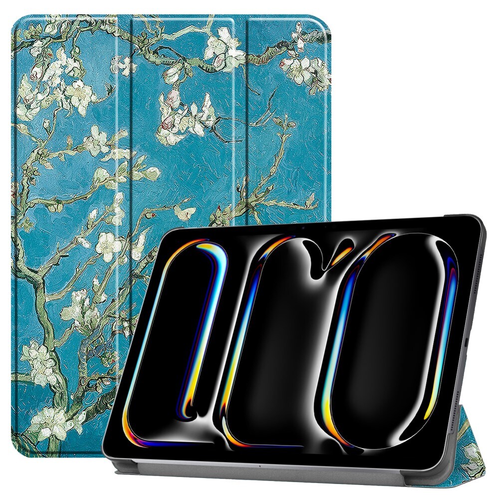 Apple iPad Pro 11 5th Gen (2024) Tri-Fold etui, Kirsebærblomster