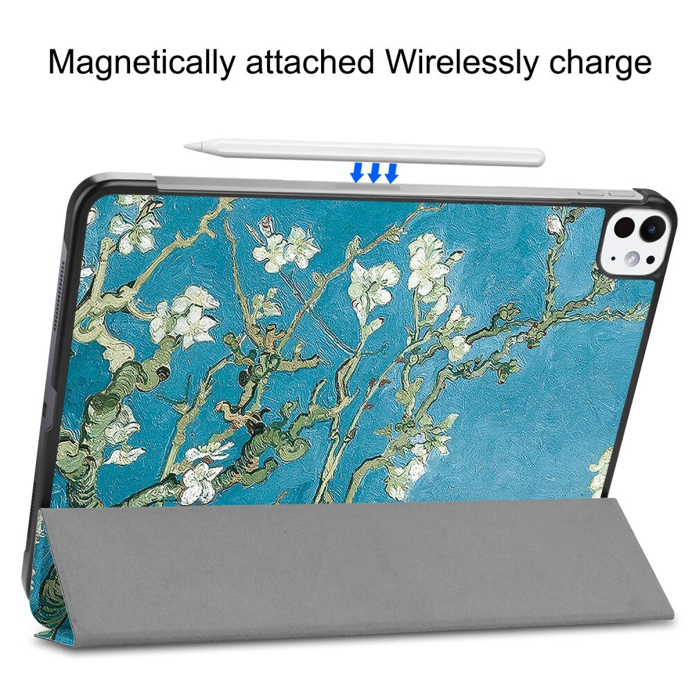 Apple iPad Pro 11 5th Gen (2024) Tri-Fold etui, Kirsebærblomster
