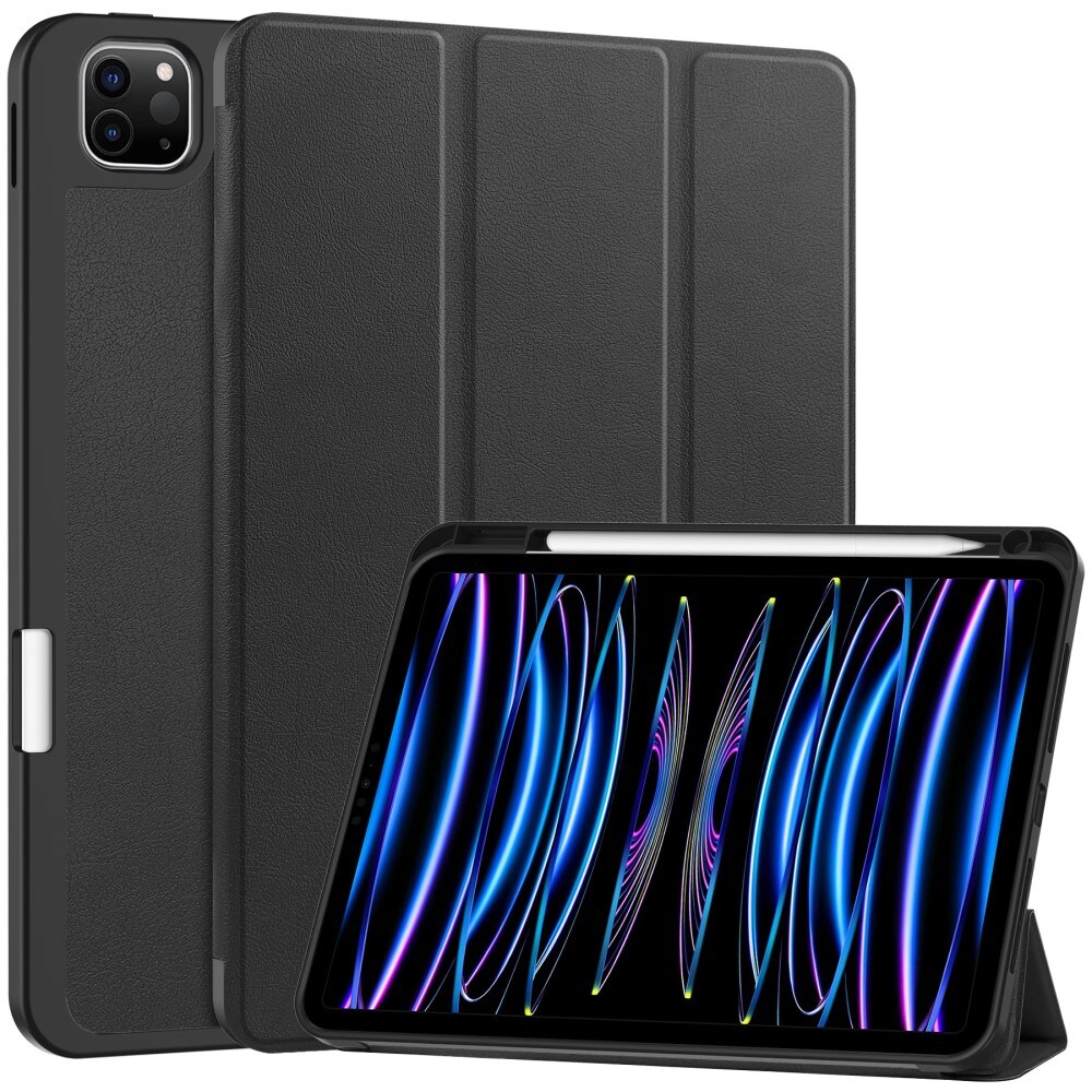 Apple iPad Pro 11 5th Gen (2024) Tri-fold etui med penneholder, Sort