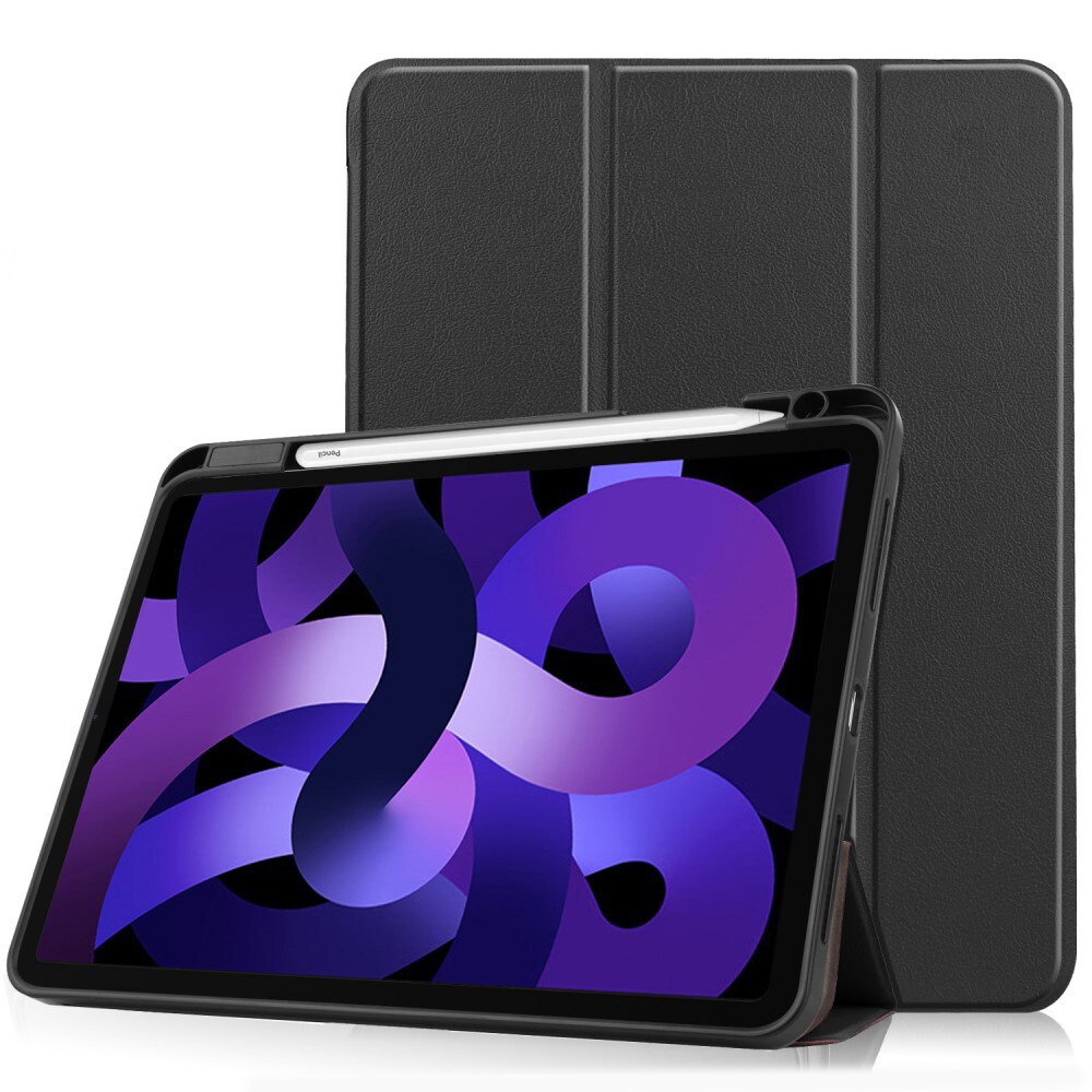Apple iPad Air 11 6th Gen (2024) Tri-fold etui med penneholder, Sort