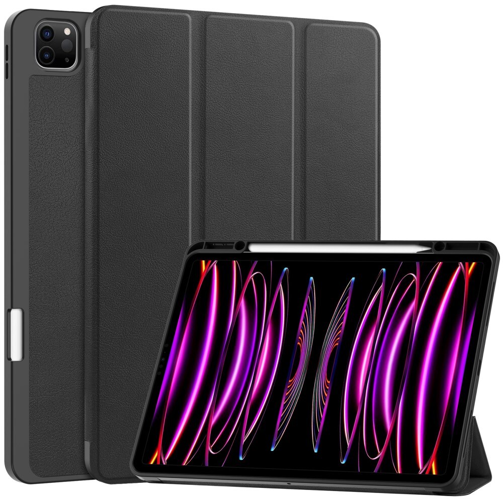 Apple iPad Air 13 (2024) Tri-fold etui med penneholder, Sort