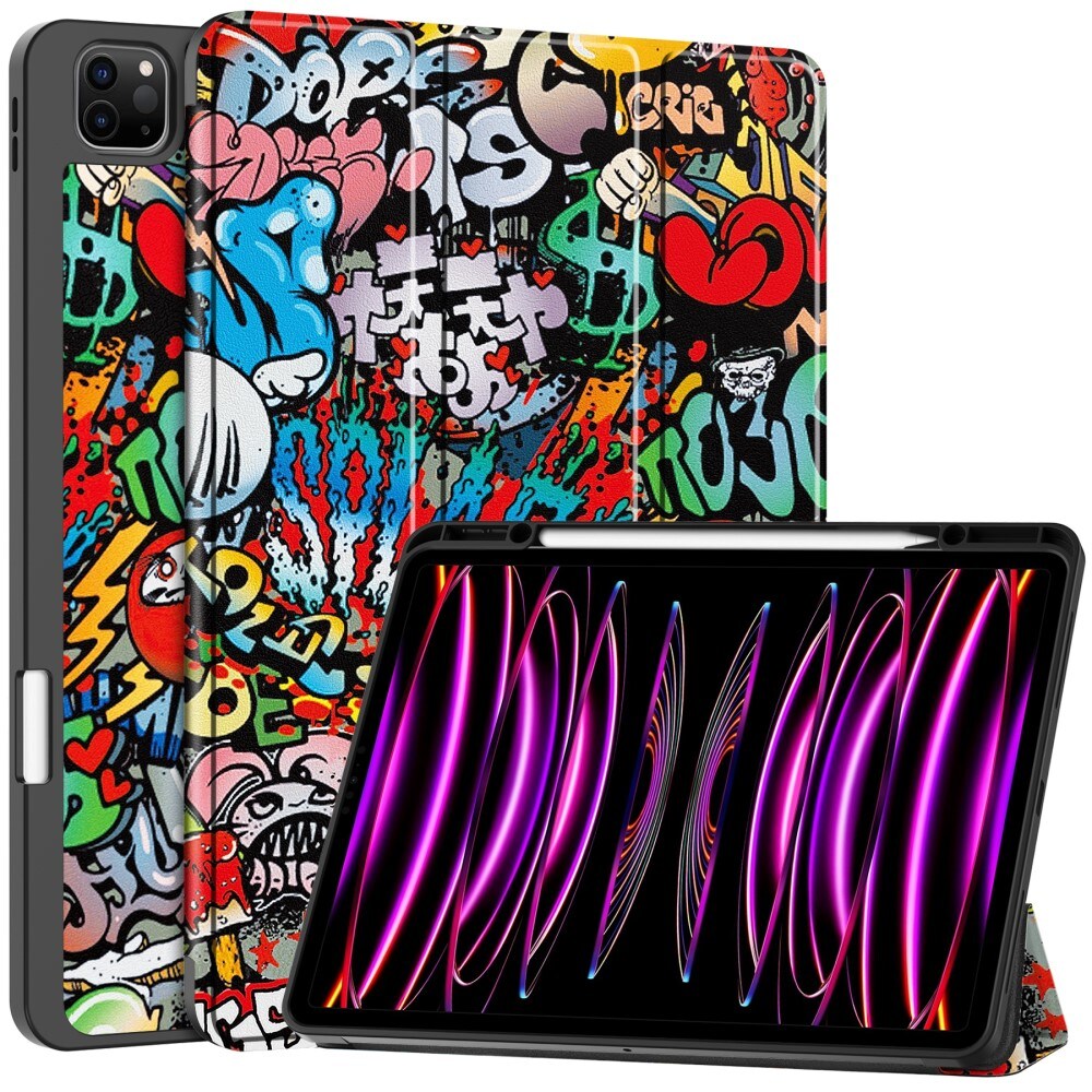 Apple iPad Air 13 (2024) Tri-Fold etui, Graffiti