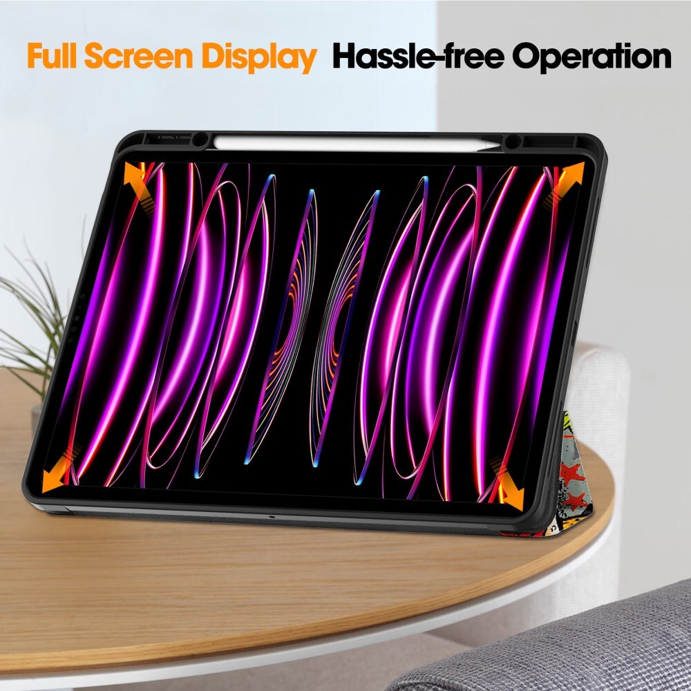 Apple iPad Air 13 (2024) Tri-Fold etui, Graffiti
