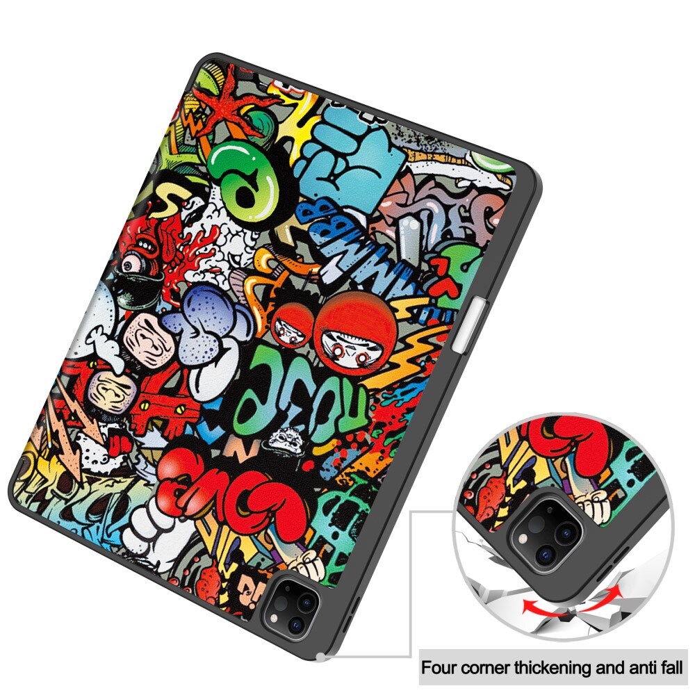 Apple iPad Air 13 (2024) Tri-Fold etui, Graffiti