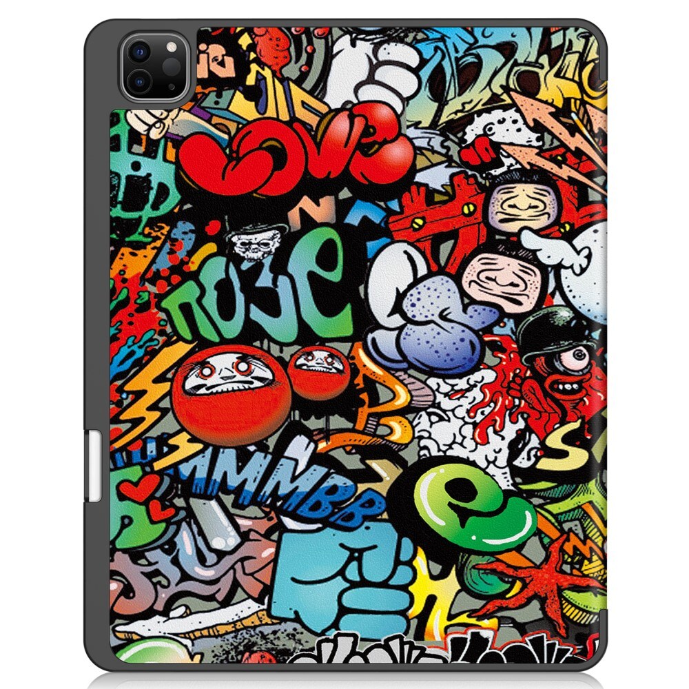 Apple iPad Air 13 (2024) Tri-Fold etui, Graffiti