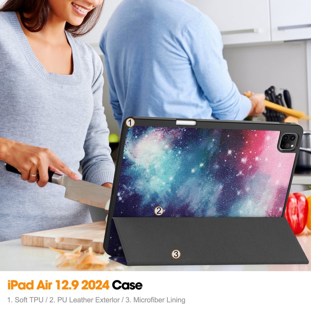 Apple iPad Air 13 (2024) Tri-Fold etui, Rum