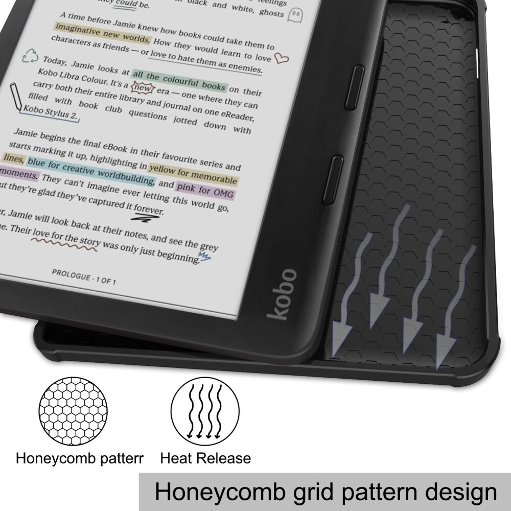 Kobo Libra Colour Etui med ståfunktion, Sort