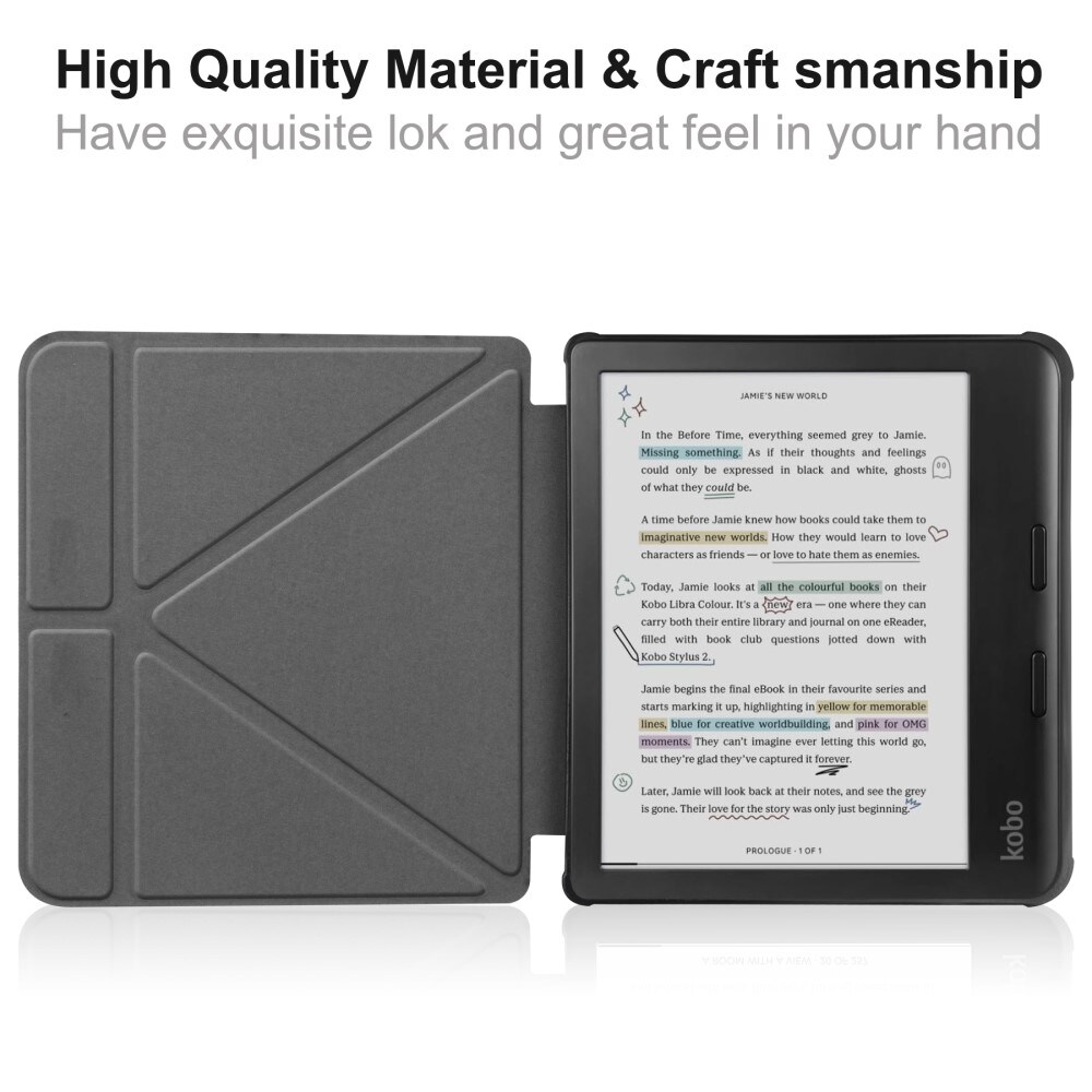 Kobo Libra Colour Etui med ståfunktion, Sort