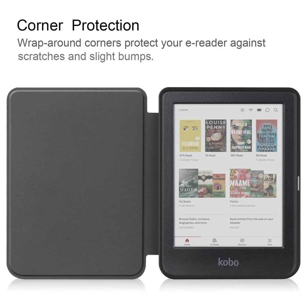 Kobo Clara Colour Beskyttende etui, Sort