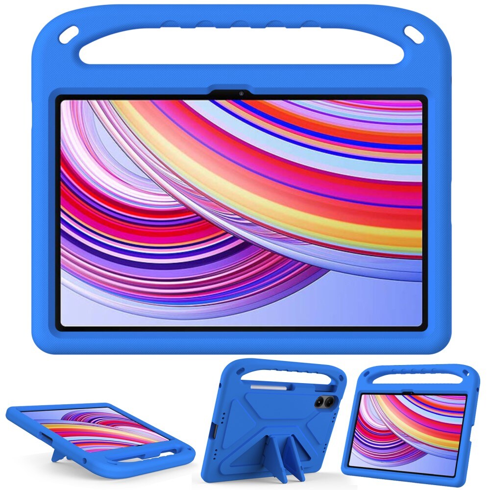 Xiaomi Redmi Pad Pro Stødsikkert cover/etui med håndtag - Perfekt til børn, Blå