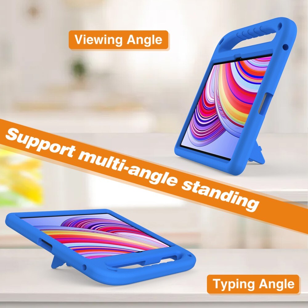 Xiaomi Redmi Pad Pro Stødsikkert cover/etui med håndtag - Perfekt til børn, Blå