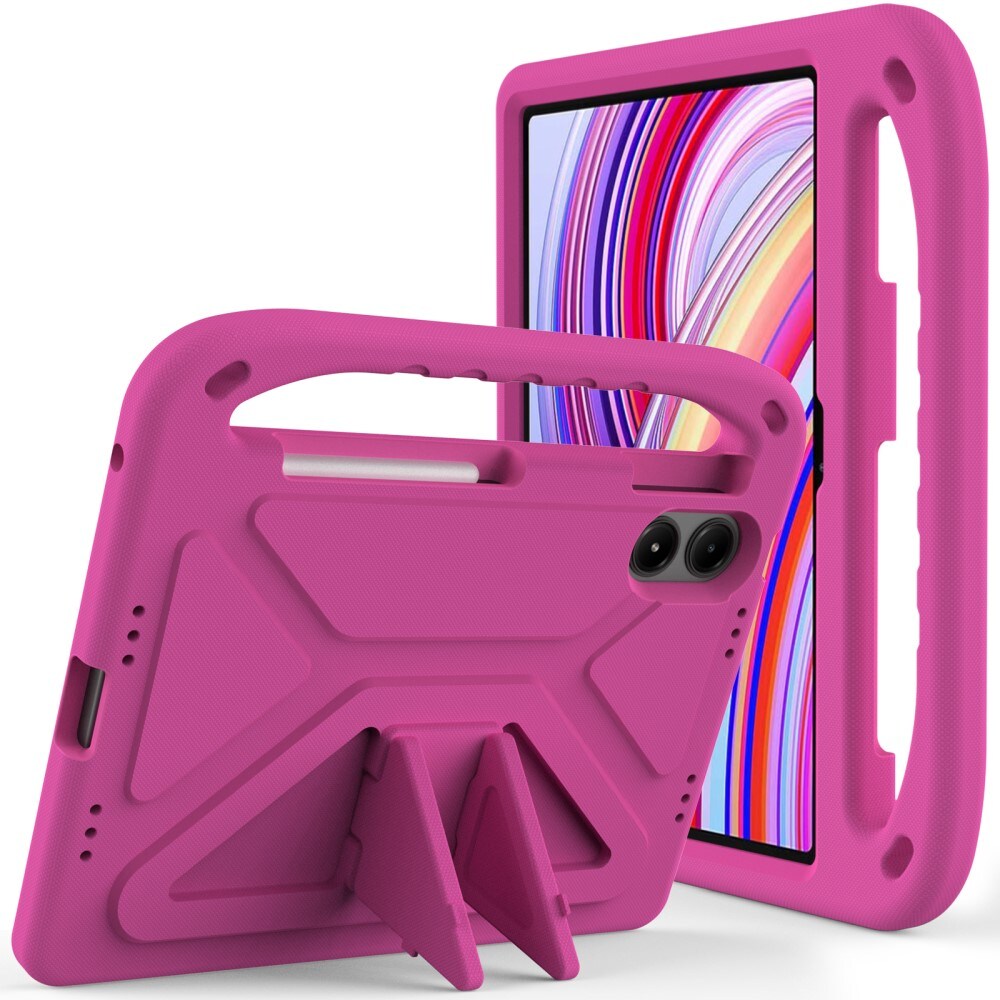 Xiaomi Redmi Pad Pro Stødsikkert cover/etui med håndtag - Perfekt til børn, Lyserød