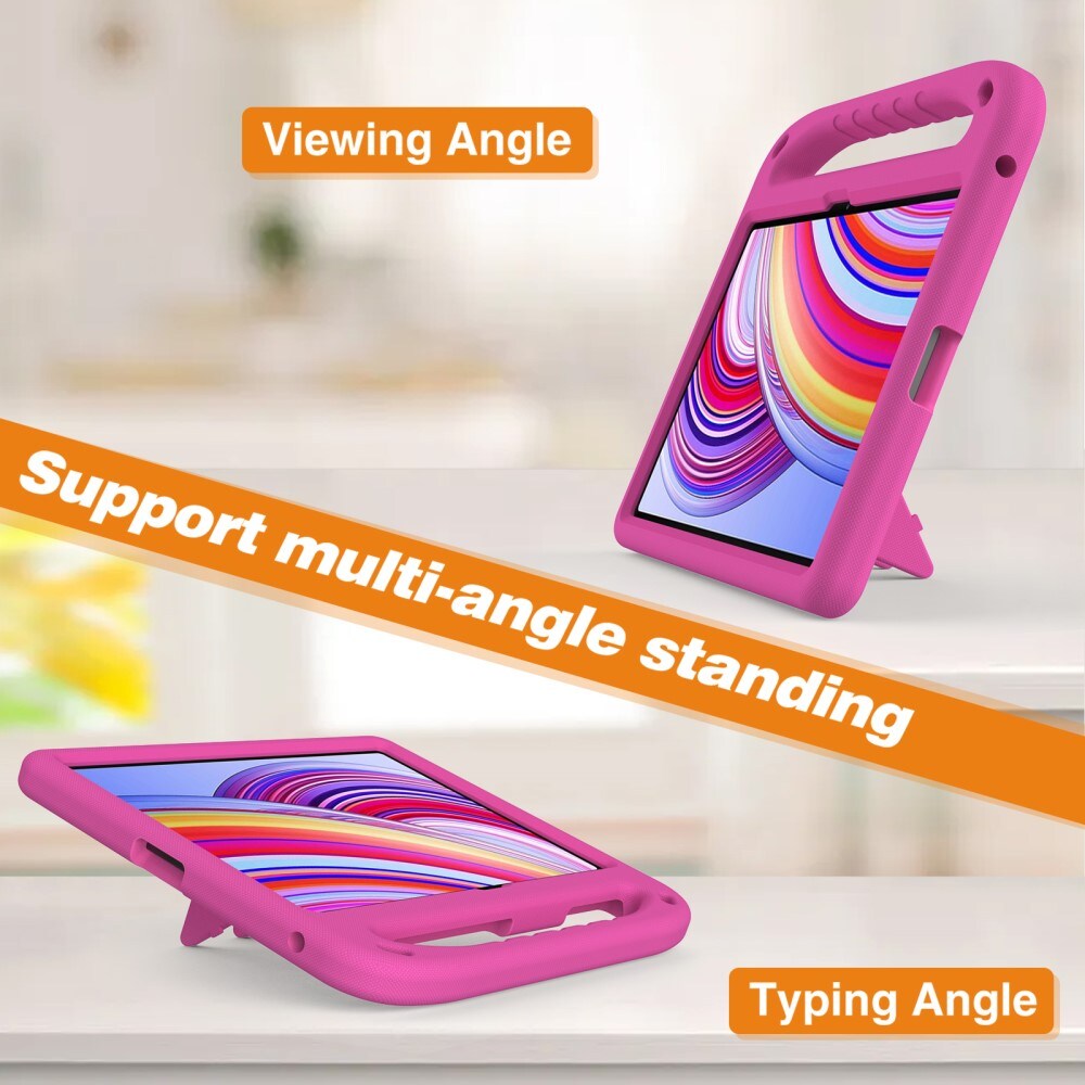 Xiaomi Redmi Pad Pro Stødsikkert cover/etui med håndtag - Perfekt til børn, Lyserød