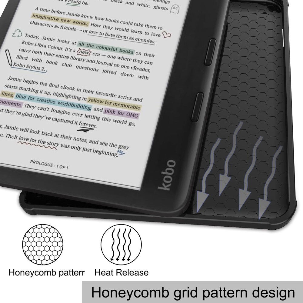 Kobo Libra Colour Beskyttende etui, Sort