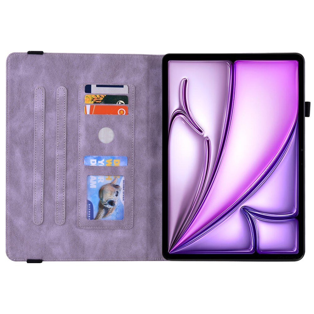 Apple iPad Air 11 7th Gen (2025) Etui med sommerfugle, Lilla
