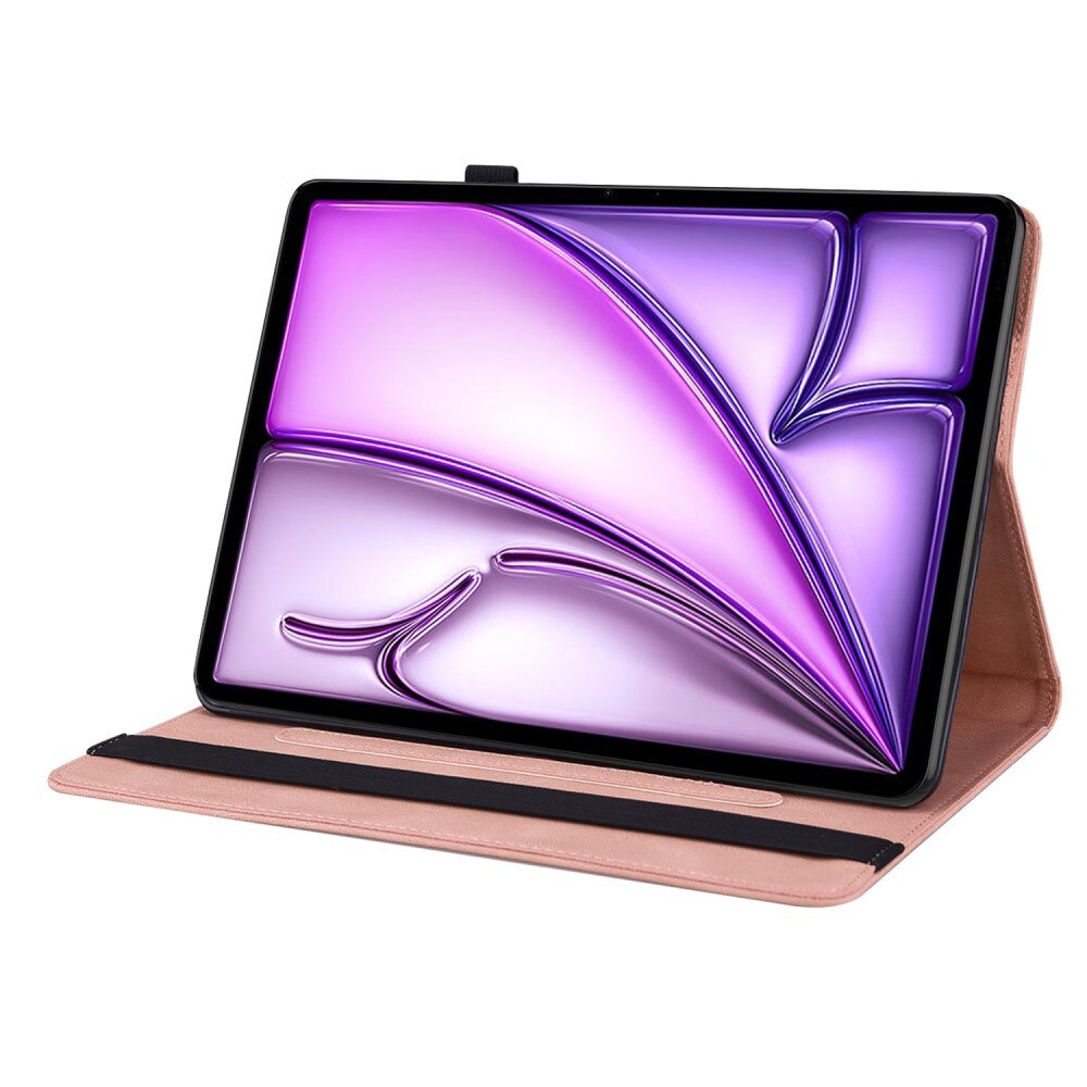 Apple iPad Air 11 7th Gen (2025) Etui med sommerfugle, Lyserød