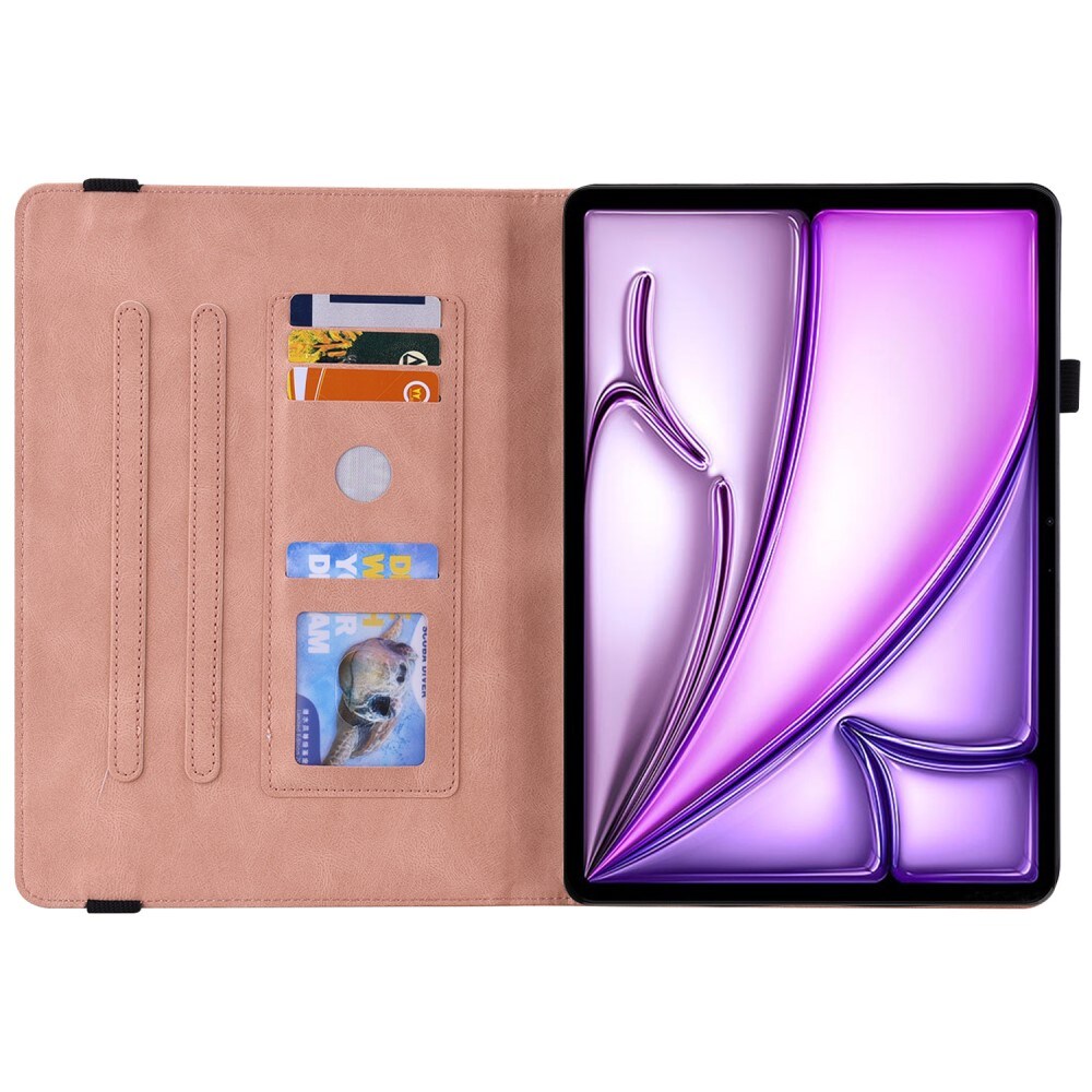 Apple iPad Air 11 7th Gen (2025) Etui med sommerfugle, Lyserød