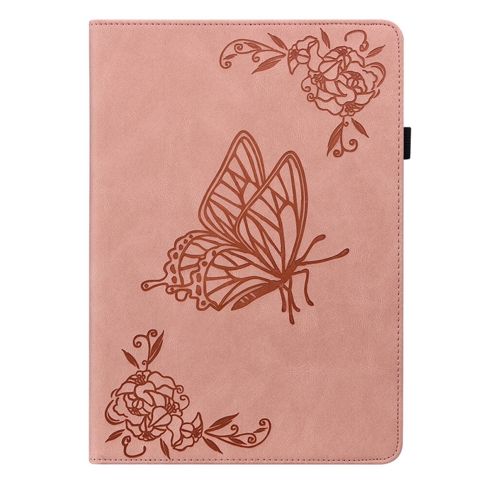Apple iPad Air 11 7th Gen (2025) Etui med sommerfugle, Lyserød