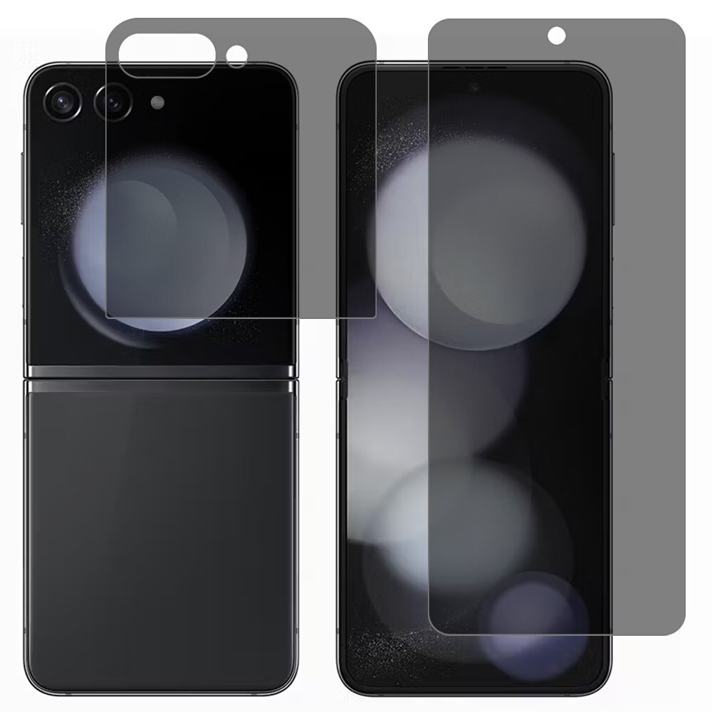 Samsung Galaxy Z Flip 7 FE Anti-Spy inder- & ydre skærmbeskytter