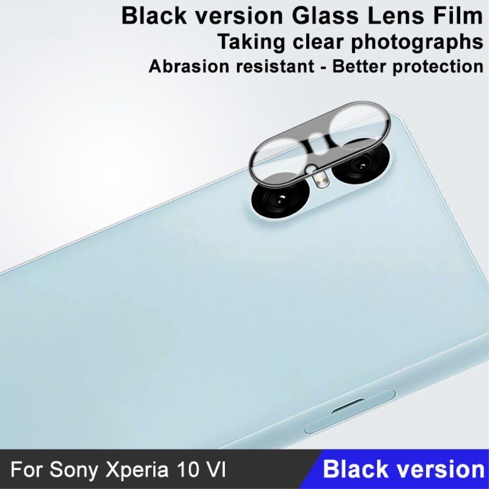 Sony Xperia 10 VI Kamerabeskyttelse i glas, Sort