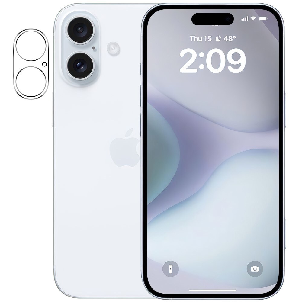 iPhone 16 Plus Linsebeskyttelse i hærdet glas
