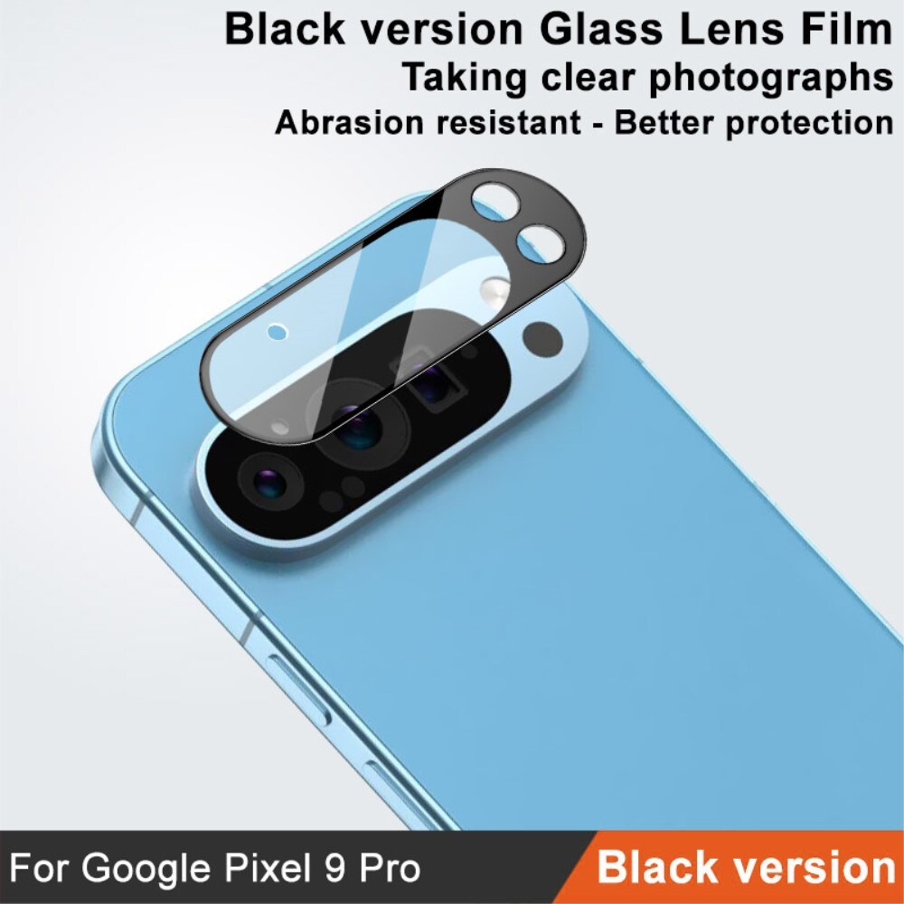 Google Pixel 9 Pro Kamerabeskyttelse i glas, Sort