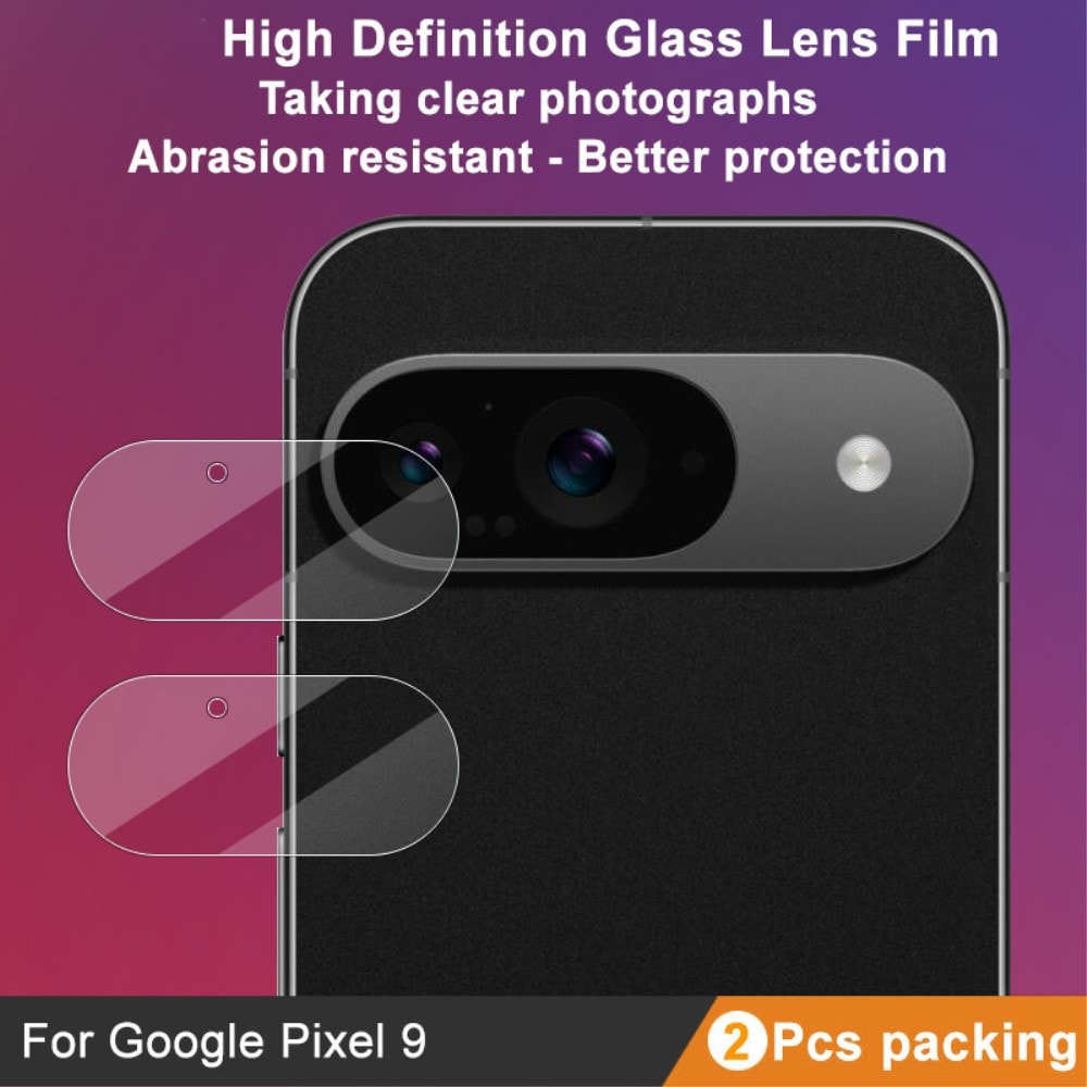 Google Pixel 9 2-pak linsebeskyttere i glas