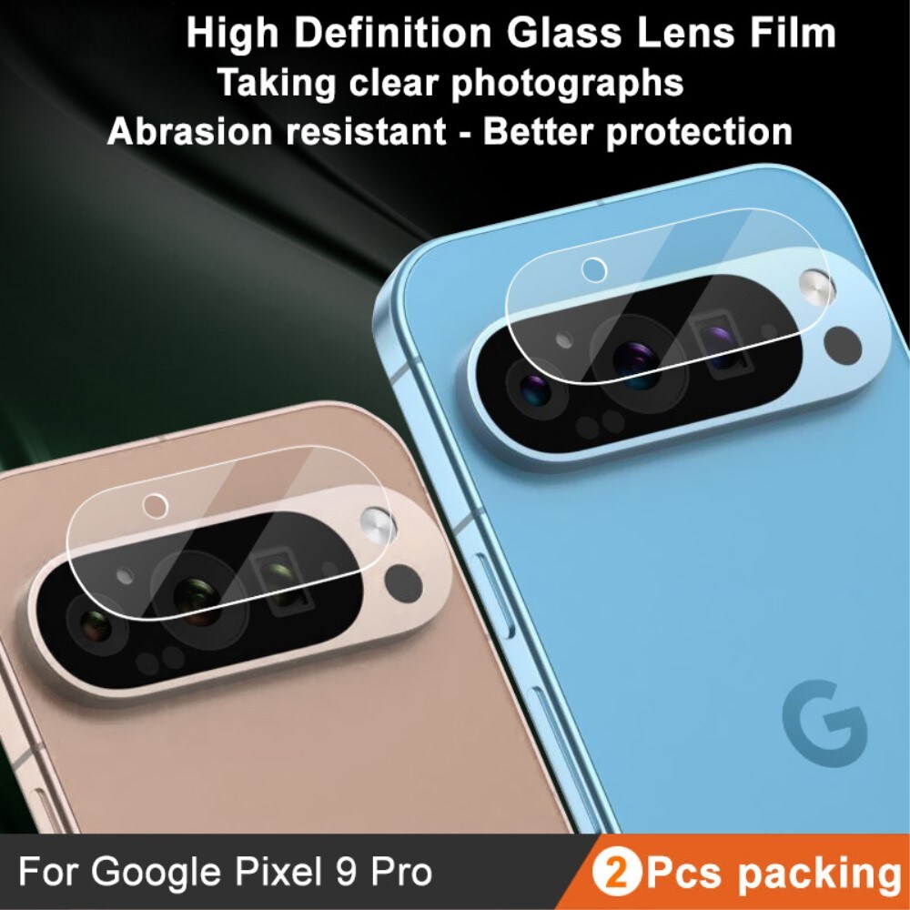 Google Pixel 9 Pro 2-pak linsebeskyttere i glas