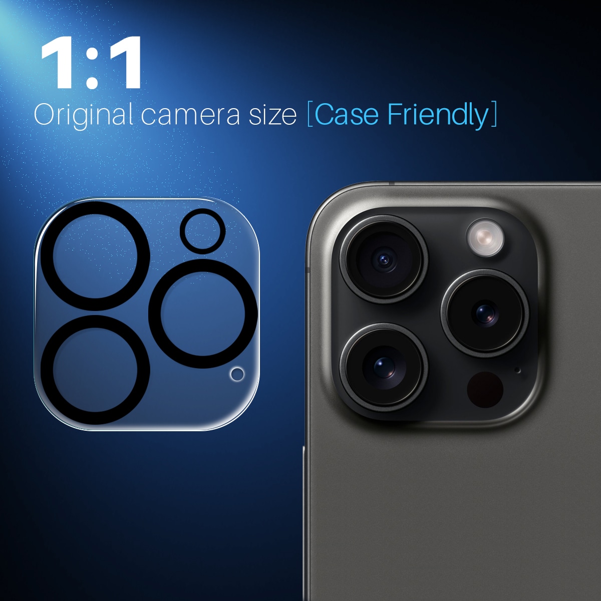 iPhone 16 Pro 2-pak kamera beskyttelsesglas i hærdet glas