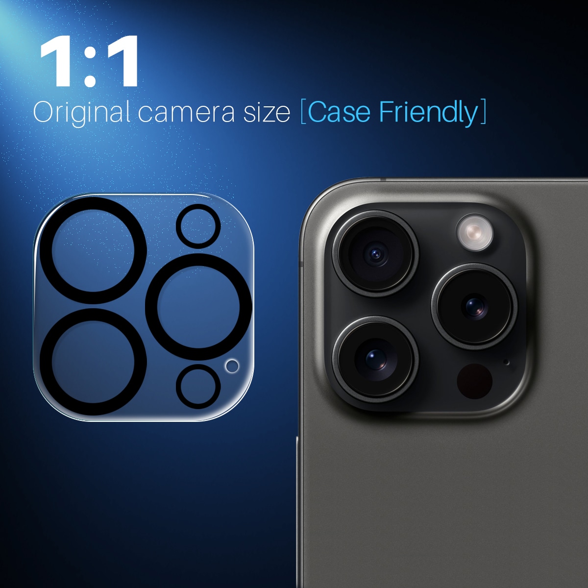iPhone 15 Pro 2-pak kamera beskyttelsesglas i hærdet glas