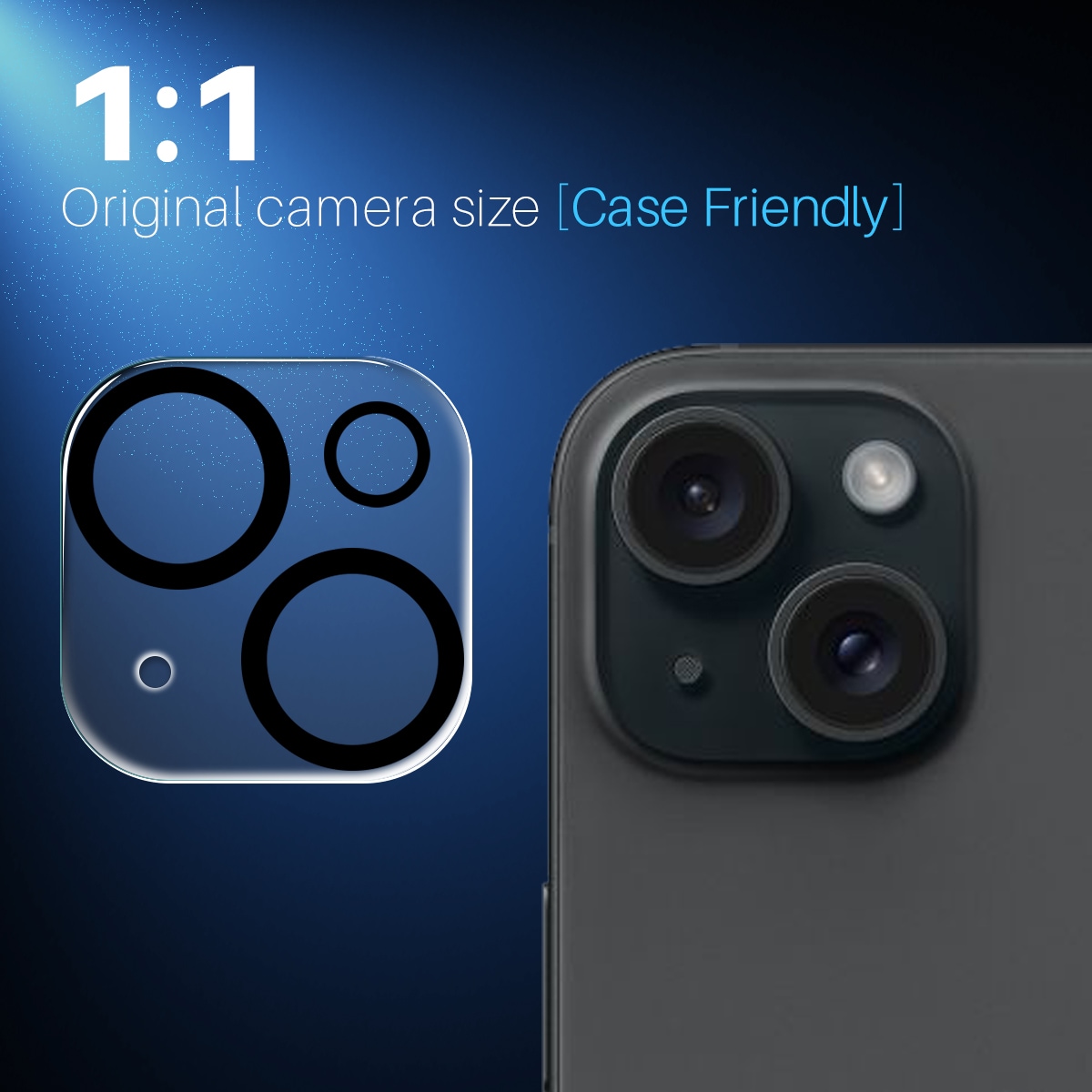 iPhone 15 2-pak kamera beskyttelsesglas i hærdet glas