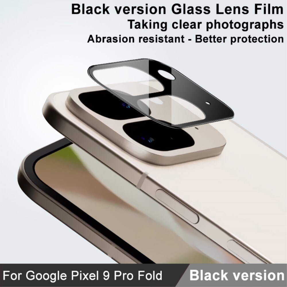 Google Pixel 9 Pro Fold Kamerabeskyttelse i glas, Sort