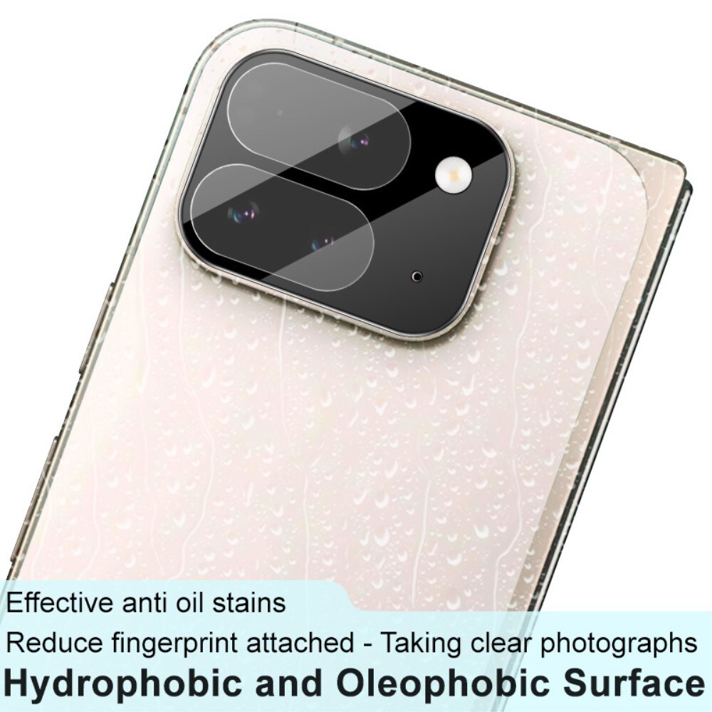 Google Pixel 9 Pro Fold Kamerabeskyttelse i glas, Sort